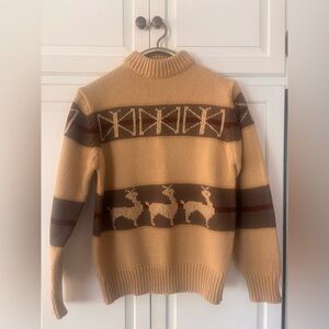 Vintage 1970s Reindeer Western Men’s Groovy Sweater M